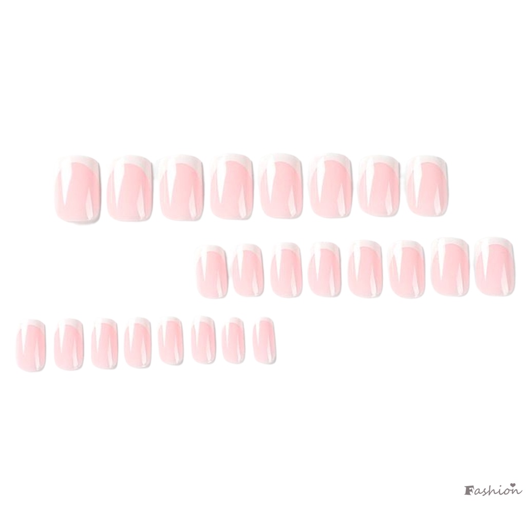 Móng Tay Giả Ngắn Màu Sắc Hồng Trơn Chống Nhòe