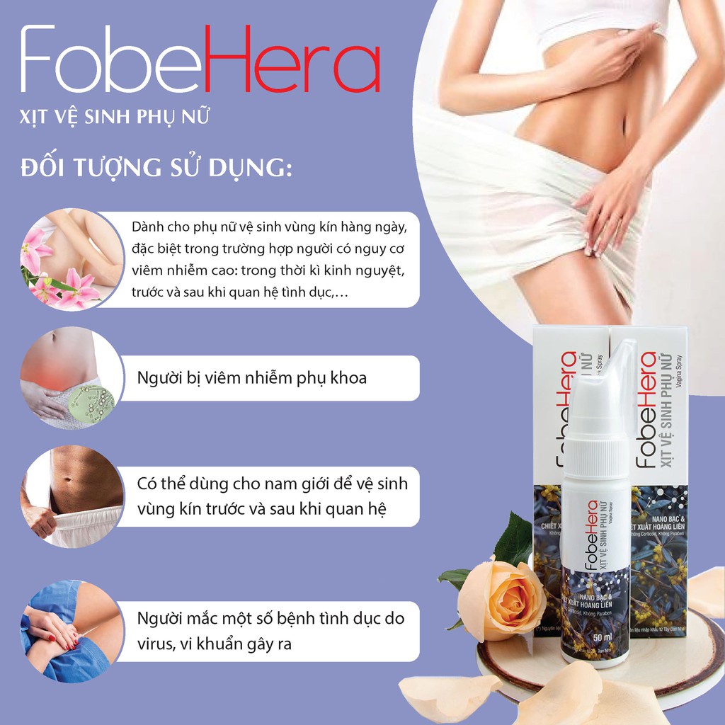 Chai Xịt Thay Thế Viên Đặt Phụ Khoa Hết Viêm Nhiễm Mùi Hôi Vùng Kín Hera Plus - chai 50ml