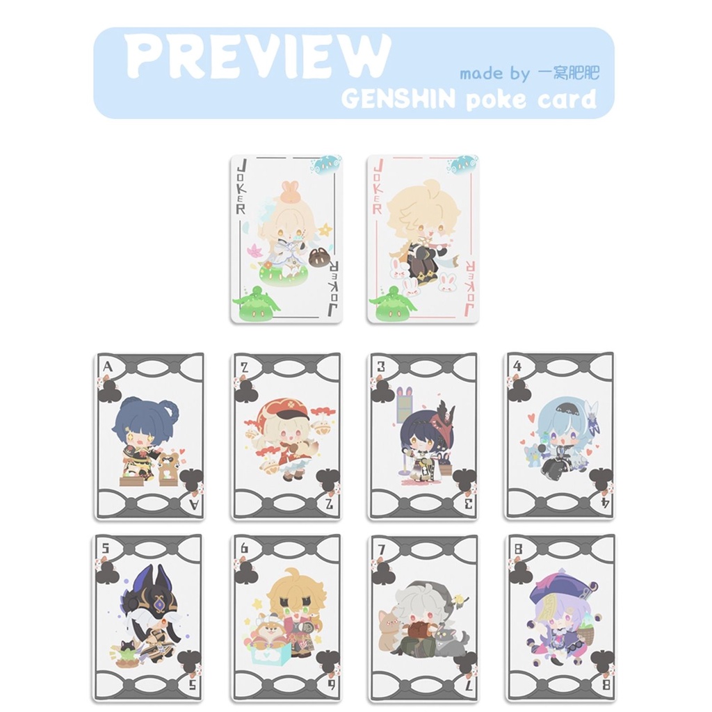 Genshin Original Poker Cards