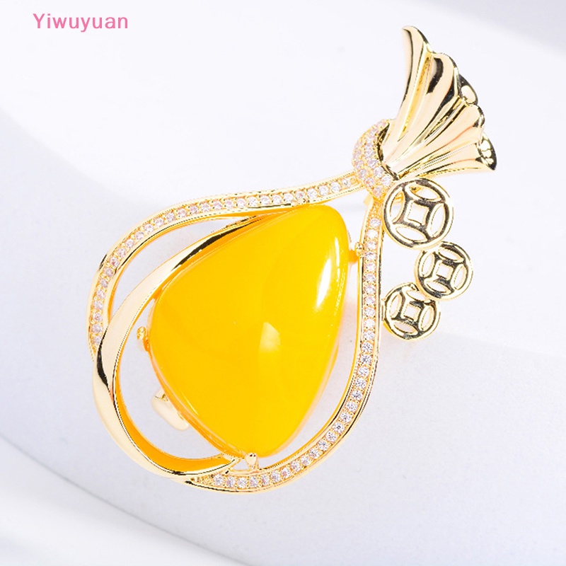 Ghim Cài Áo Trang Trí Thiết Kế Thanh Lịch < Yiwuyuan > Tiền Giả Sáp Bỏ Túi Phụ Kiện Quần Áo Mới