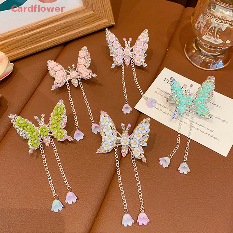 Kẹp Tóc Hình Cánh Bướm Phối Tua Rua Dễ Thương Cho Bé Gái