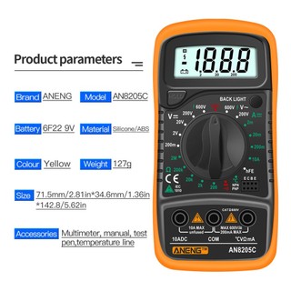 Multi Function High Precision Multimeter Ammeter Volt Resistance Tester Household High Precision Current Meter