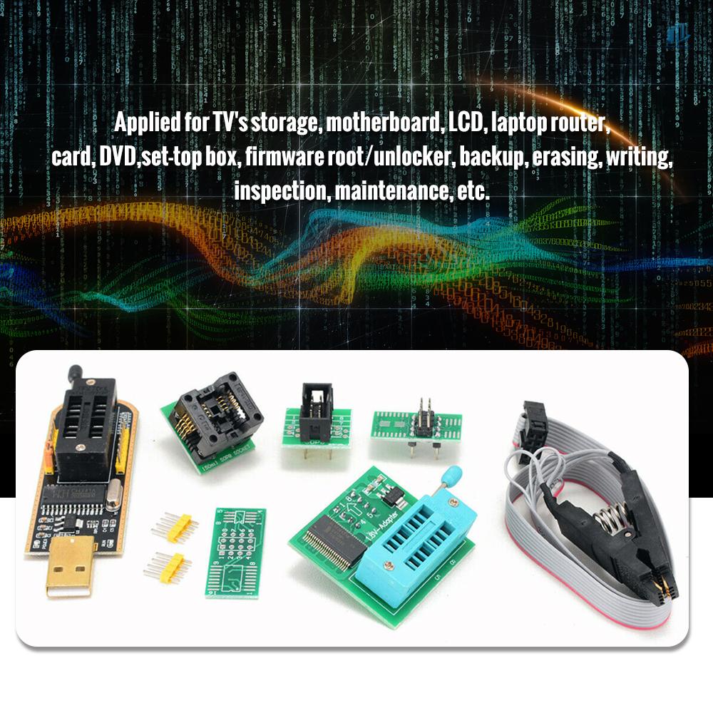 Bộ Lập Trình USB smartwatchinone Có Kẹp SOP8 EEPROM BIOS Flasher SPI Flasher SPI Flash Với Bộ Lập Trình 1.8V Và 150 Phút SOP8 Ổ Cắm 24 / 25 Series