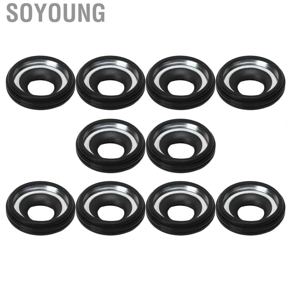 Soyoung AC Compressor Oil Seal  Black Moisture Resistant AC Compressor Shaft Seal Kit 10 PCS Perfect Match  for DKS32C AC Compressor
