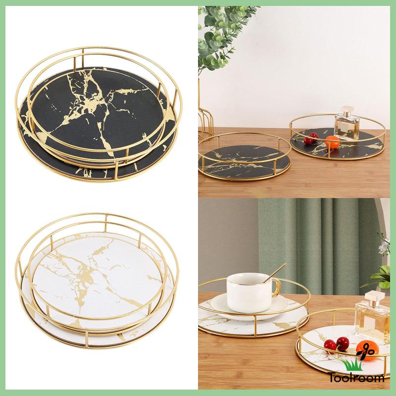 Bộ 2 Khay Đựng Nước Hoa / Trang Sức Tiện Dụng Cho Phòng Tắm / Nhà Bếp