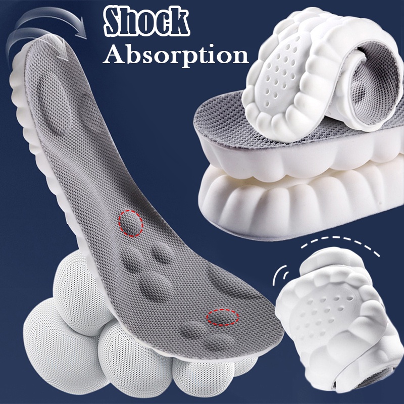 Đệm Lót Giày Thể Thao Siêu Mềm 4D Thoáng Khí Co Giãn Tốt Hỗ Trợ Chỉnh Hình