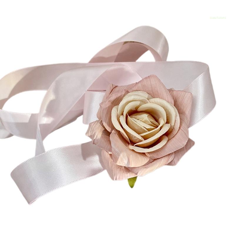 Vòng Cổ Choker Bằng Vải Mềm Họa Tiết Hoa Xinh Xắn Thời Trang Cho Nữ