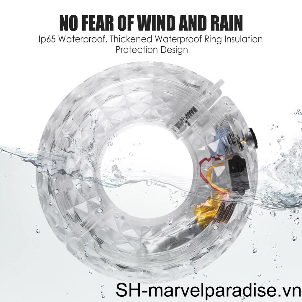 Đèn Led Cảnh Báo Thông Minh Gắn Bánh Xe Đạp Trang Trí