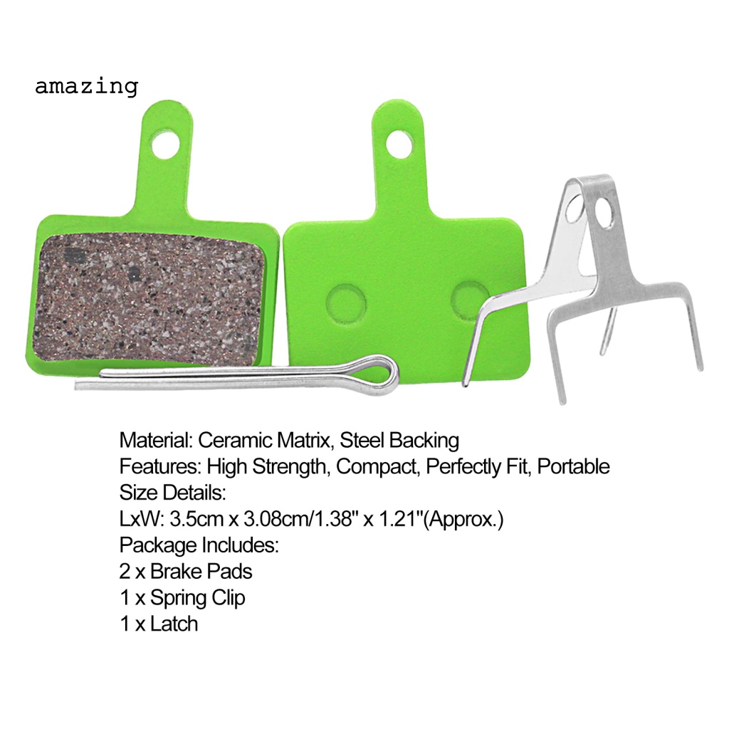 Set 2 Đệm Phanh Xe Đạp Bằng Gốm Chống Rách Không Gây Tiếng Ồn