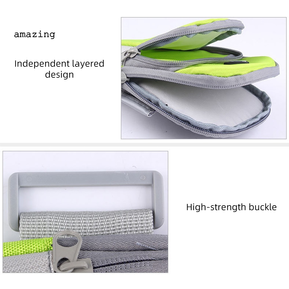 Túi Đựng Điện Thoại 4-6inch Đeo Cánh Tay Có Khóa Kéo Cho Các Hoạt Động Thể Thao Ngoài Trời