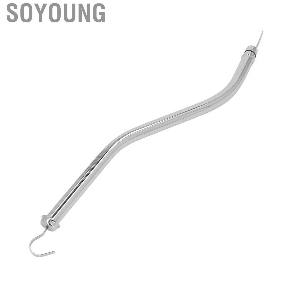 Soyoung Transmission Dipstick Tube Reliable 18‑3/4 Inch Stainless Steel Engine Oil Dipstick Tube Accurate Rustproof High Hardness
