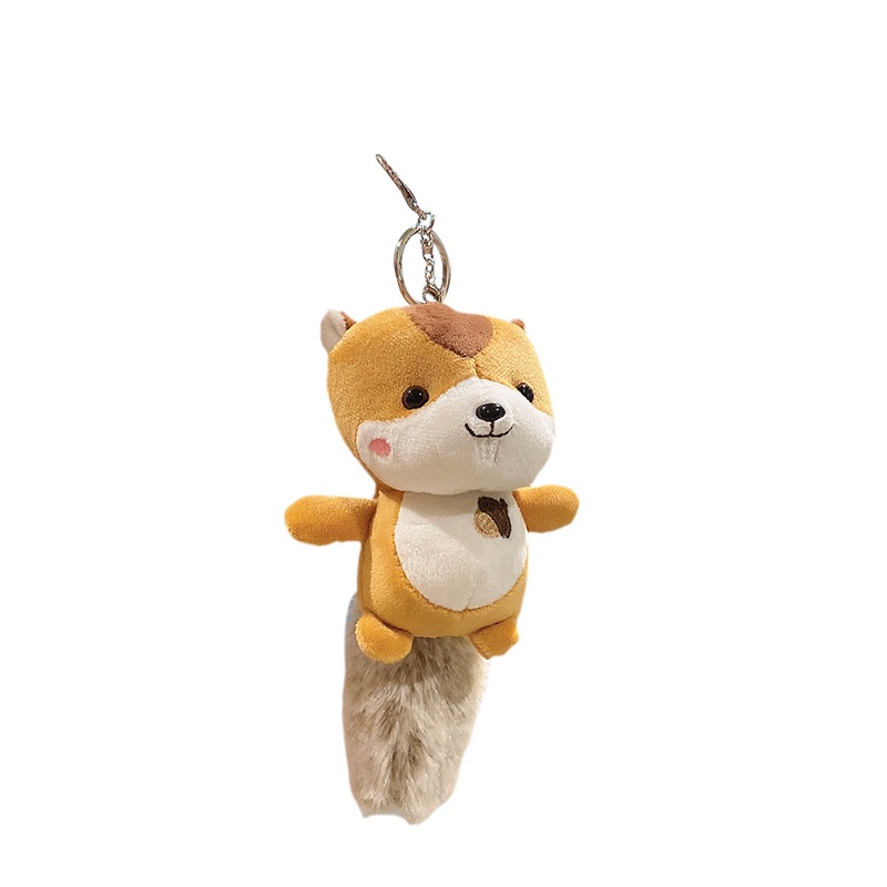 Móc khóa balo móc khóa túi móc khoá thú bông keyring móc khoá xinh Túi sóc Plush chuỗi búp bê túi xách dễ thương Cặp đôi chìa khóa Đeo ba lô treo búp bê trang trí chuỗi chìa khóa