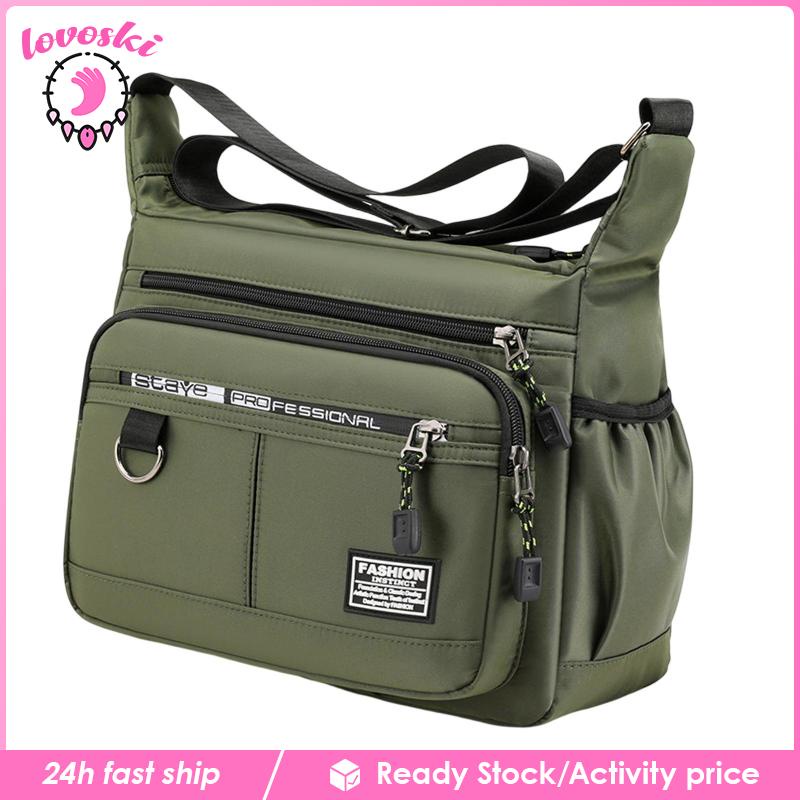 Túi Tote Nhiều Ngăn Có Khóa Kéo Thời Trang Cho Nam Và Nữ