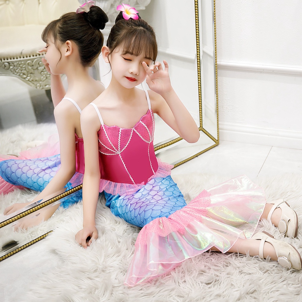 Đầm Đuôi Cá Hóa Trang Công Chúa Nàng Tiên Cá Cho Bé Gái LXAA K63 2-8 Tuổi
