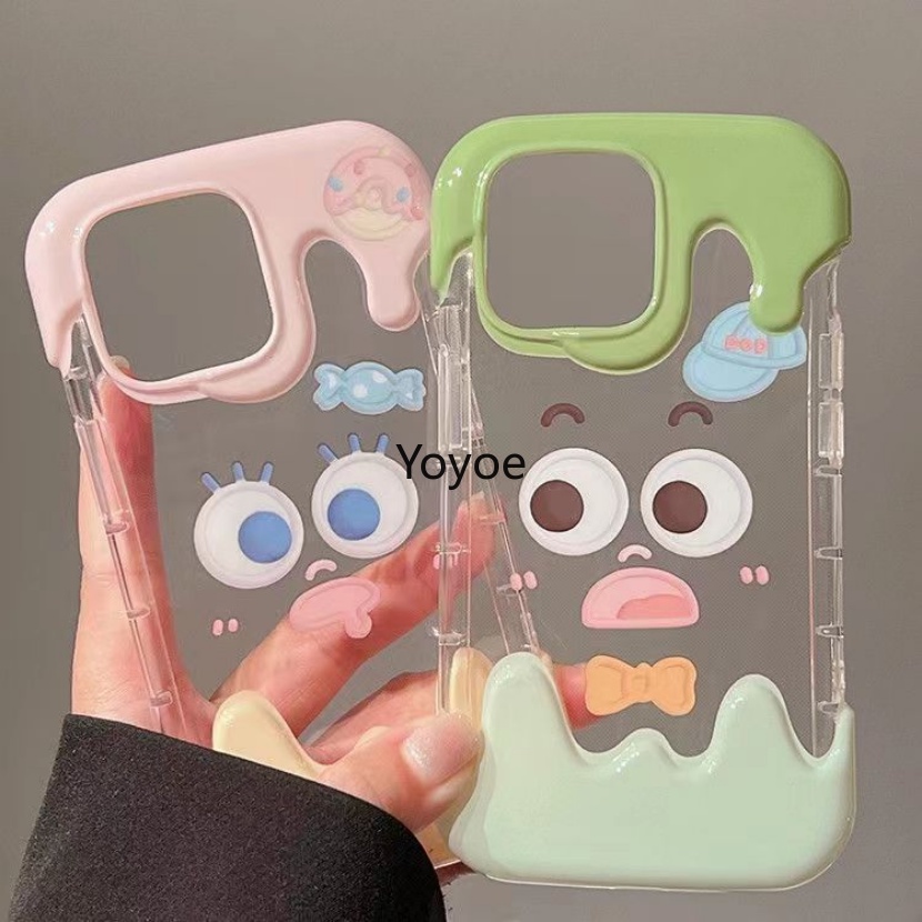 Ốp Điện Thoại Trong Suốt Chống Sốc Họa Tiết Hoạt Hình Cho iPhone 14 13 12 11 Pro Max X Xs XR Max 14 Plus