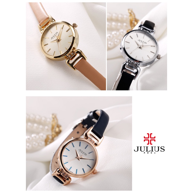Đồng Hồ Quartz Julius Đính Đá Phong Cách Retro 925