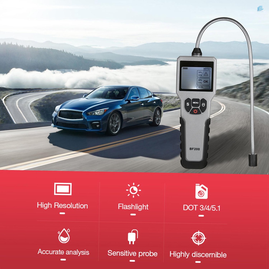 Thiết Bị Kiểm Tra Chất Lỏng Phanh Xe Thông Minh Có Màn Hình LCD Cho Xe Hơi DOT3 DOT4 DOT5