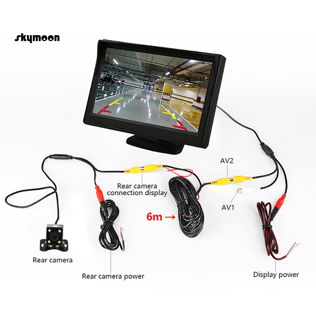 1 Bộ Hệ Thống Camera Lùi Xe Độ Phân Giải Cao 4.3-Inch Kèm Màn Hình Chuyên Dụng Cho Xe Hơi