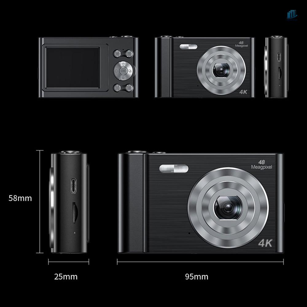 Máy Quay Kỹ Thuật Số Andoer 4K Màn Hình 48MP 2.4 Inch IPS 16X Chống Rung Lắc Tích Hợp Pin 32G