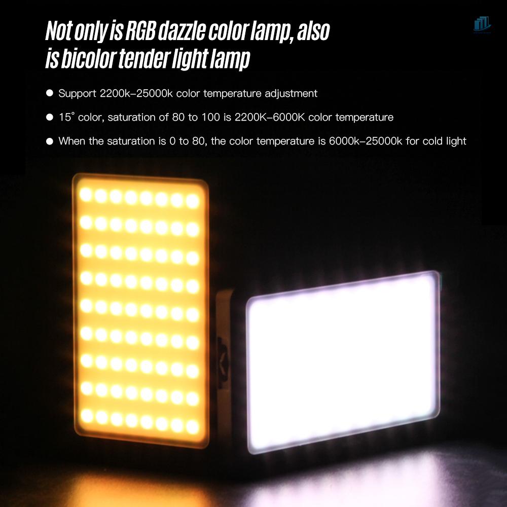 Đèn LED Màu RGB 72R 9 Hiệu Ứng Điều Chỉnh Được 2200K-25000K CRI96 Cho Máy Ảnh DSLR