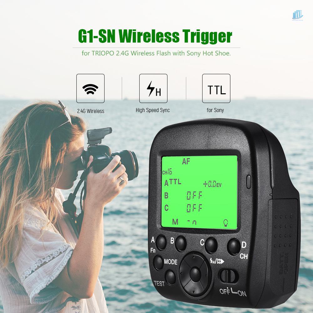 Bộ Truyền Phát Tín Hiệu Không Dây 2.4GHz TTL 1 / 8000s 4 Group 16 Kênh LCD Cho A77II A7RII A7R A58 A99 ILCE600L