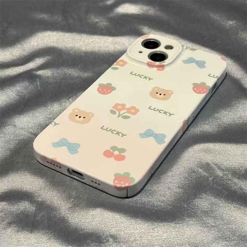 Phù Hợp Ốp Điện Thoại Họa Tiết Trái Dâu Nhỏ Xinh Cho Iphone 11pro xsmax14pro 1212iPhone13 JL8Q