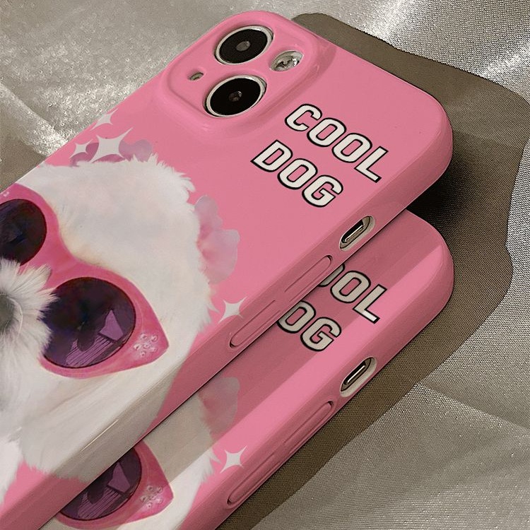 Ốp Điện Thoại Cứng Họa Tiết Chú Chó Đeo Kính Mát Dễ Thương Cho iphone14promax 13 1112P HJGQ
