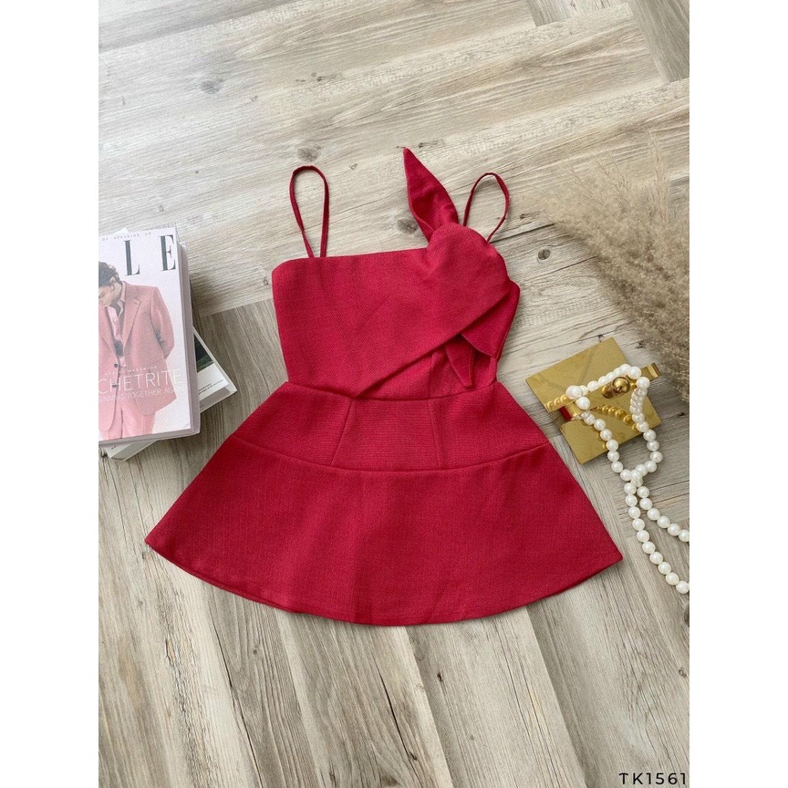Áp peplum 2 dây cột nơ cách điệu