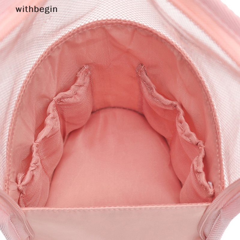 Túi Đựng Cọ Trang Điểm / Mỹ Phẩm Đứng Trong Suốt Có Khóa Kéo Mang Đi Du Lịch Tiện Lợi