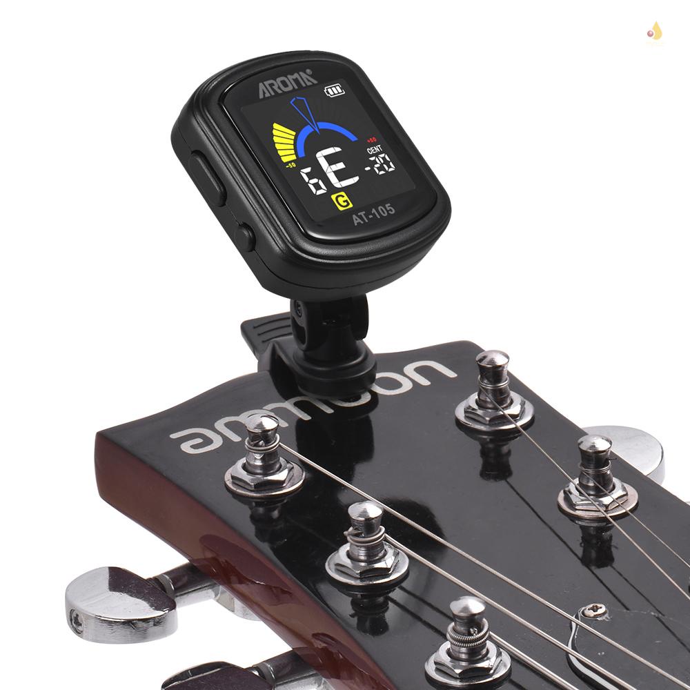 Máy Điều Chỉnh Âm Thanh AT-105 Có Màn Hình Màu Có Thể Sạc Lại Cho Chromatic Guitar Bass Ukulele Violin