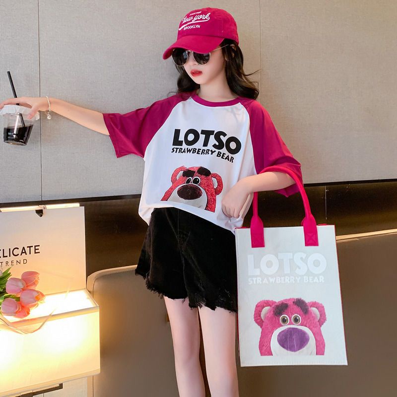 Áo Thun Cotton Tay Ngắn Phong Cách Thời Trang Mới 2023 Cho Bé Gái 4-5 - 6-7 - 8-9 - 10-11 - 12-13 - 14-15 Tuổi