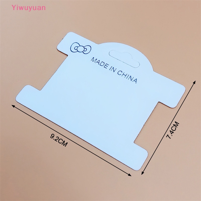 Bộ 50 Thẻ Giấy Trưng Bày Kẹp Tóc Trang Sức Màu Trắng Mới