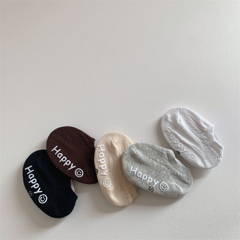 Vớ Cotton Mỏng Cổ Thấp Chống Trượt Thời Trang Mùa Hè Cho Bé Trai Và Gái