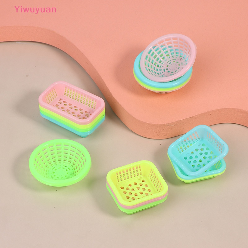 Bộ 5 Giỏ Đựng Rau Củ Quả Đồ Chơi Búp Bê Cỡ 1 / 12 Mới