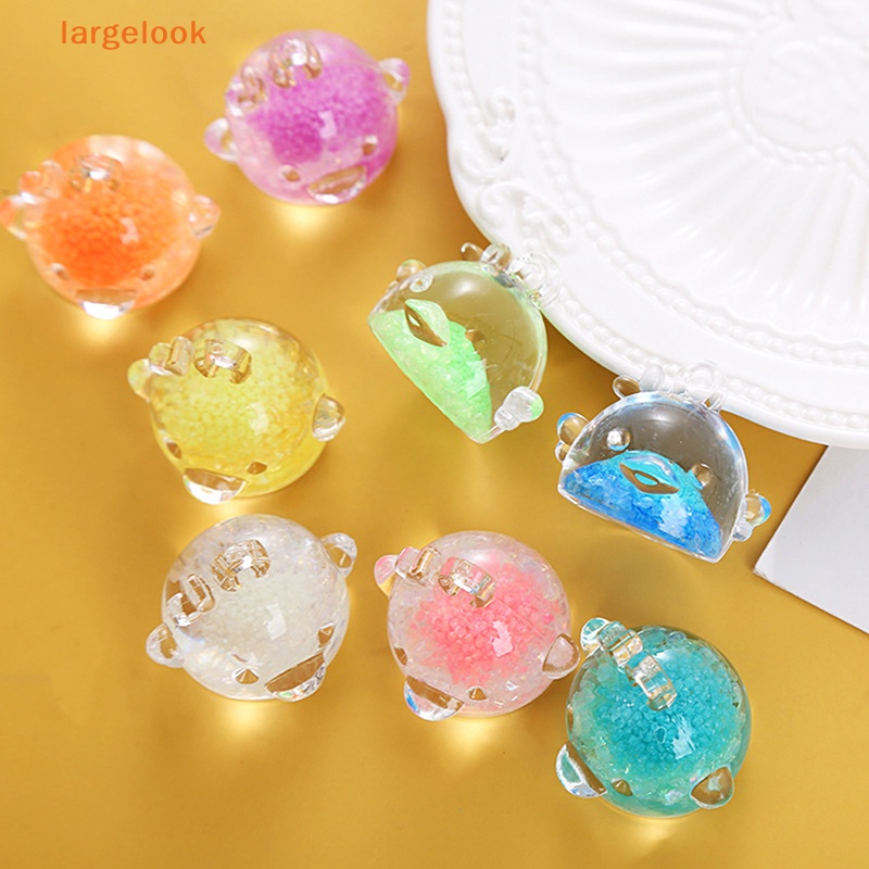 Móc Khóa Hình Chú Gà Con Bằng Resin Màu Dạ Quang DIY