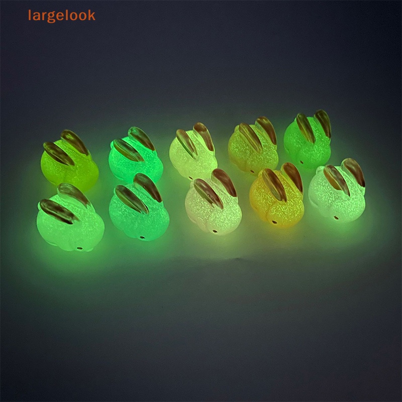 1 Thỏ Nhựa Phát Quang Trang Trí Vườn Nhà Búp Bê