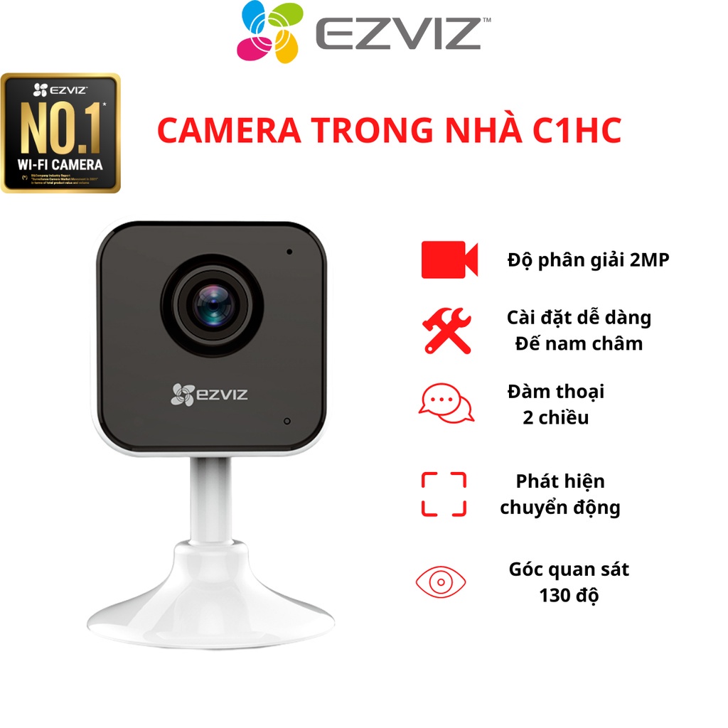 Camera IP Wifi EZVIZ C1C-B/C1HC 1080P chuẩn nén H265, chính hãng, bảo hành 24 tháng