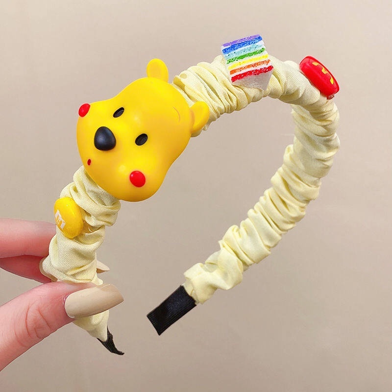 Băng Đô Cài Tóc Xếp Ly Kiểu Công Chúa Hoạt Hình Phong Cách Hàn Quốc Dễ Thương Thời Trang Cho Bé Gái