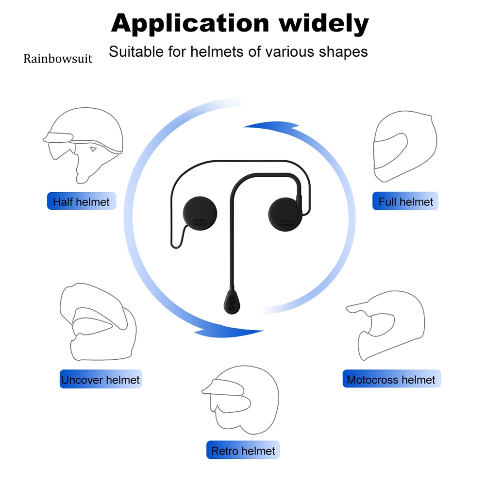 Tai Nghe Bluetooth 5.0 M5H Rảnh Tay Gắn Mũ Bảo Hiểm Xe Mô Tô