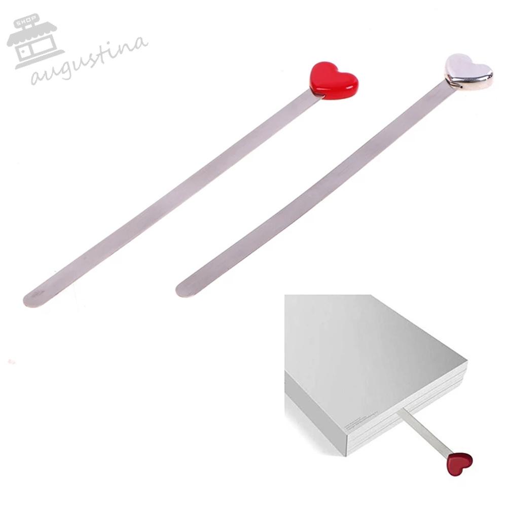 Augustina Đánh Dấu Trang Sách Hình Trái Tim Bằng Kim Loại Đơn Giản Thời Trang Đặc