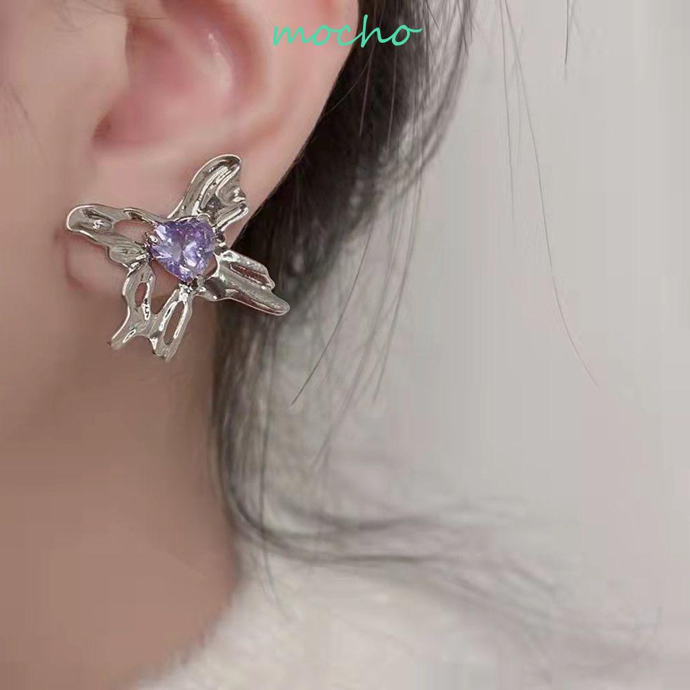 Khuyên Tai Hình Trái Tim Phong Cách Hàn Quốc Ngọt Ngào Cho Nữ