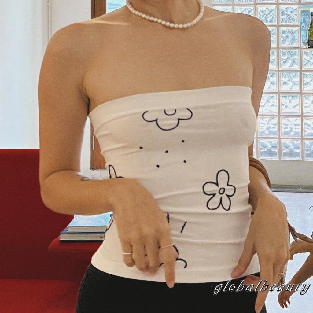 Áo Lửng Không Tay Họa Tiết Hoa Thời Trang Mùa Hè Cho Nữ