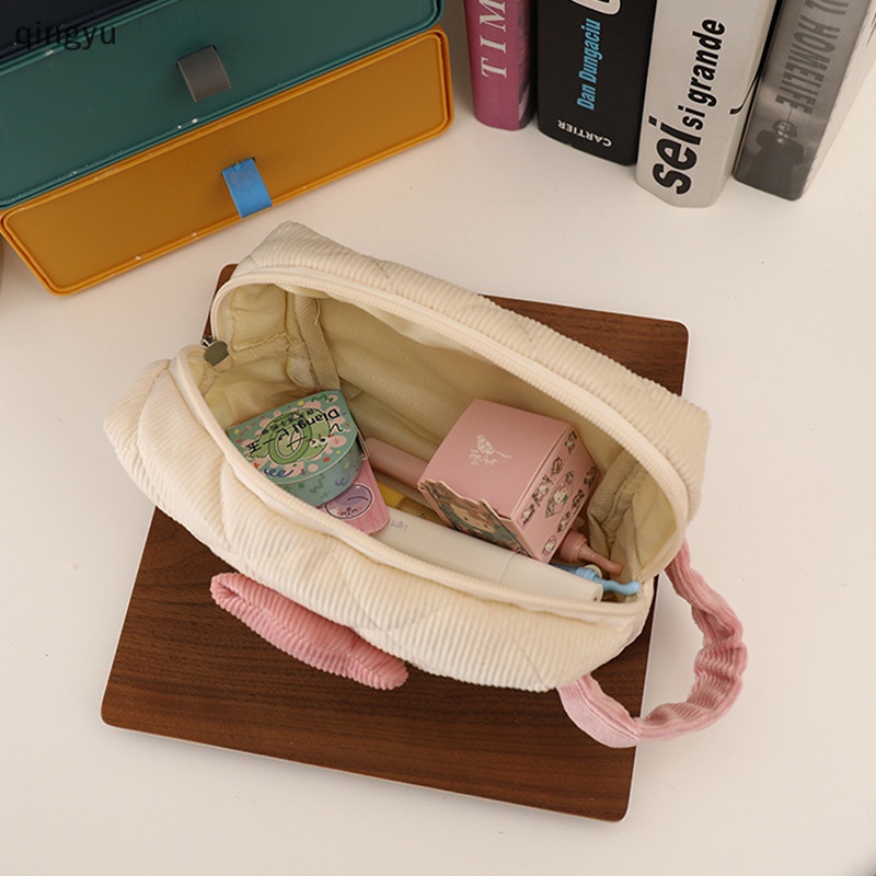 Túi Đựng Mỹ Phẩm Du Lịch Cỡ Lớn Có Khóa Kéo Họa Tiết Hoa Tulip Dễ Thương Cho Nữ