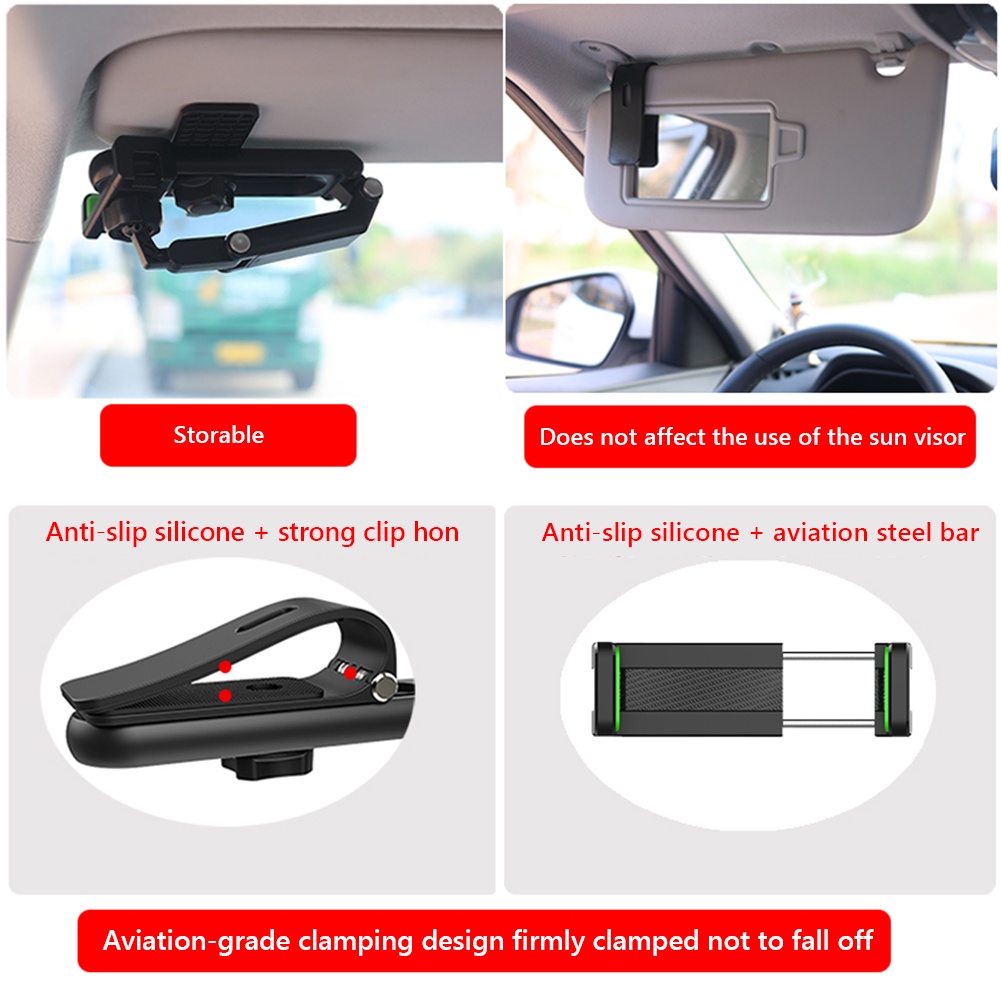 Giá Đỡ Điện Thoại Xoay 360 Độ Trên Xe Hơi Tiện Dụng° Giá Đỡ Điện Thoại Gắn Kính Chiếu Hậu Ô Tô Tiện Lợi