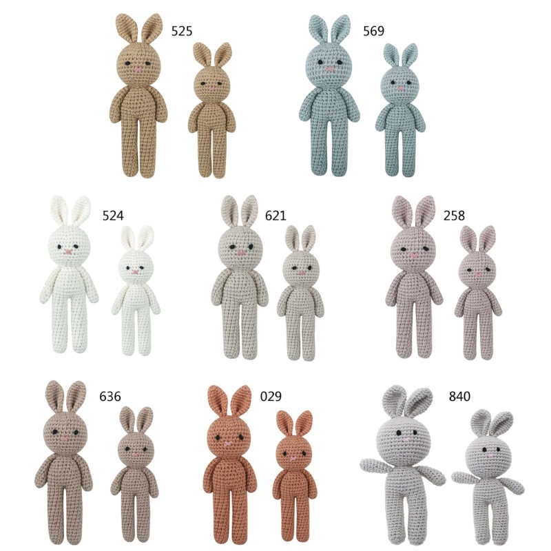 Đồ chơi nhồi bông Hình Thỏ Đan Móc Dễ Thương Cho Bé Trai Và Gái