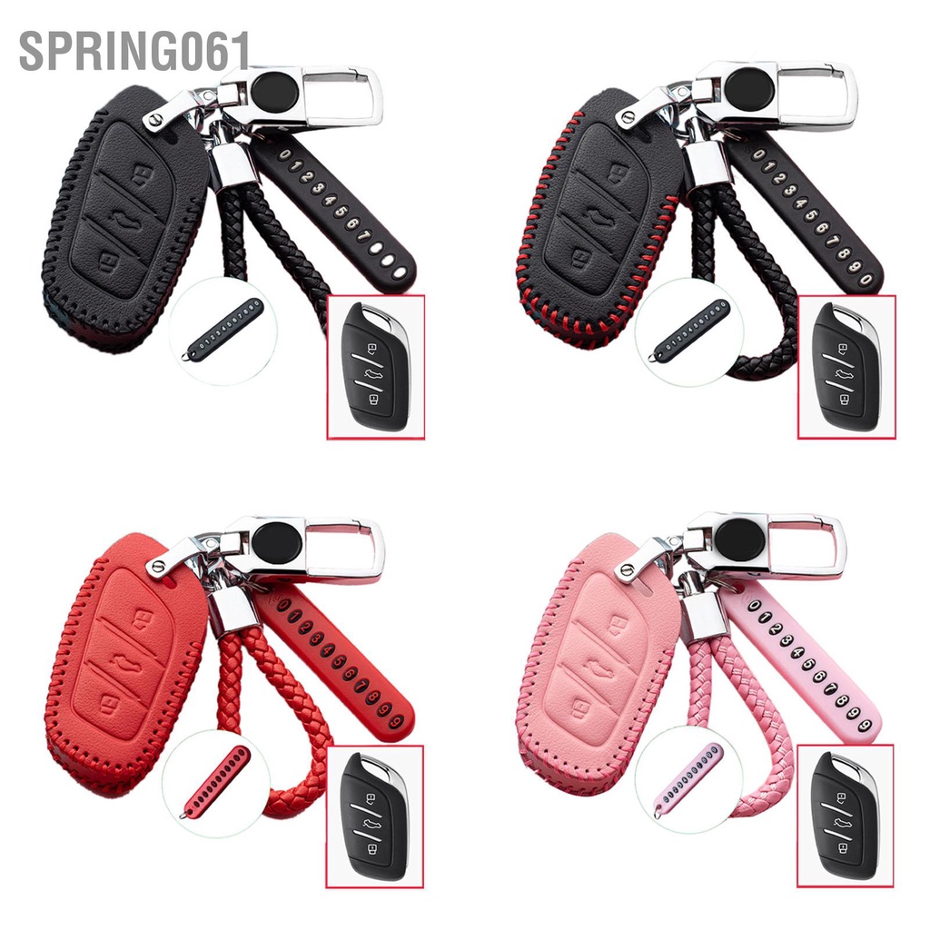 Spring061 Vỏ Chìa Khóa Ô Tô Móc Sáng Bóng Kết Cấu Trong Suốt Tinh Tế Bảo Vệ Dành Cho Nữ