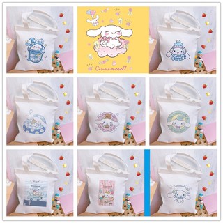 Ins Phong Cách Túi Đeo Vai Túi Mua Sắm Cinnamoroll Họa Tiết Hoạt Hình Trường Học Túi Sách Túi Mua Sắm Cinnamoroll Túi Tote