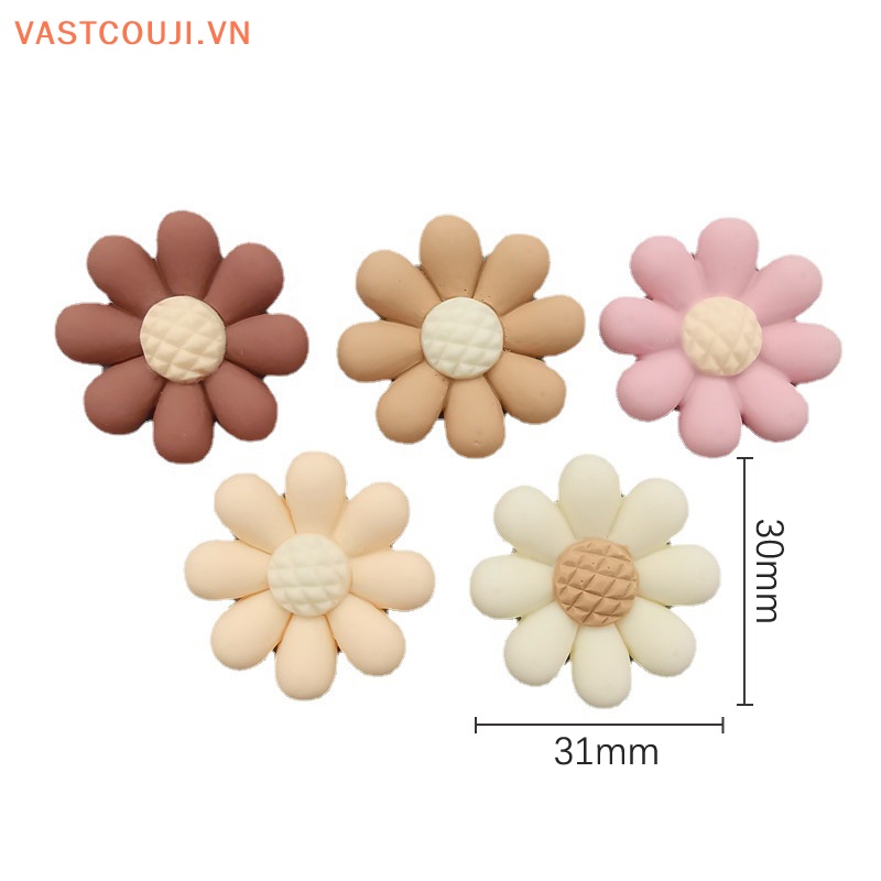 Set 10 Kẹp Tóc Hình Hoa Hướng Dương Màu Sáng Chất Lượng Cao DIY