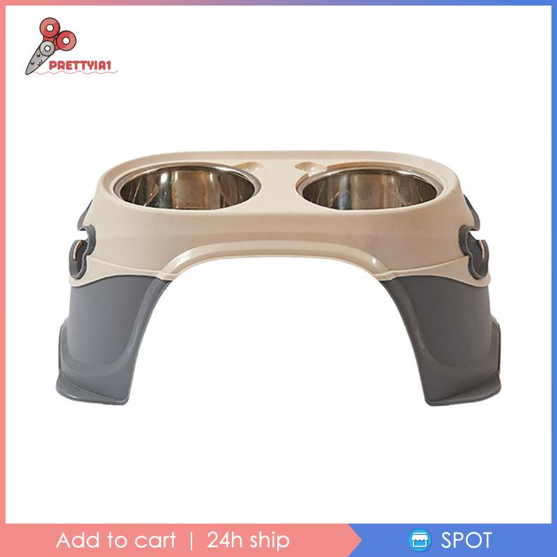 [Prettyia1] Giá Đỡ Bát Đựng Thức Ăn Dành Cho Thú Cưng Chống Trượt