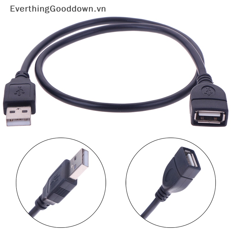 Everthingood Dây Cáp Mở Rộng USB 2.0 Đầu Đực Sang Đầu Cái 0.5M 1M 2M vn